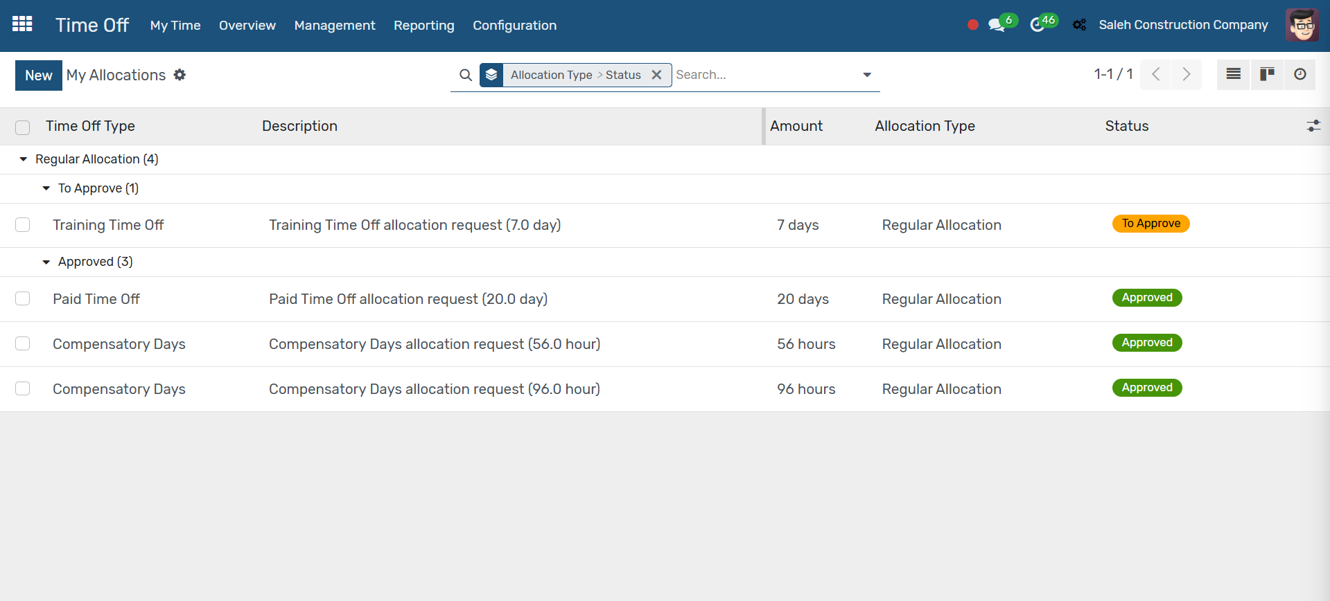 business4x time-off management system